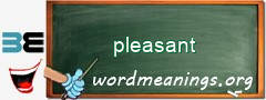 WordMeaning blackboard for pleasant